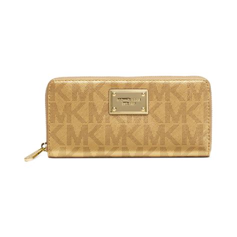 michael kors mk logo zip continental wallet|Michael Kors continental wallet outlet.